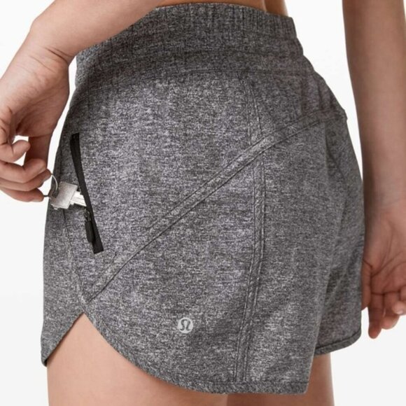 Lululemon Heather Lux Multi Black Tracker Short V Size 12 - Picture 2 of 12